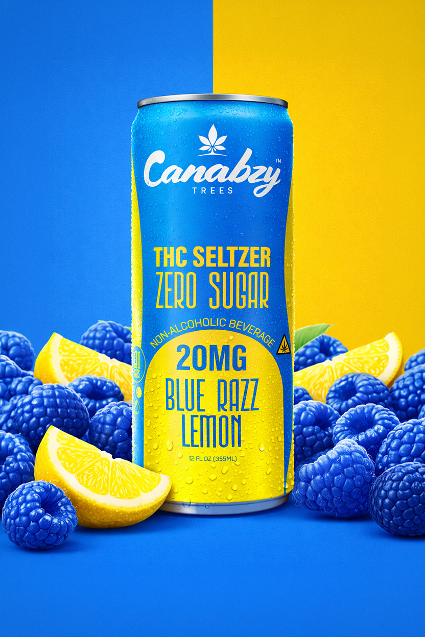 Blue Razz Lemon 20mg THC Seltzer