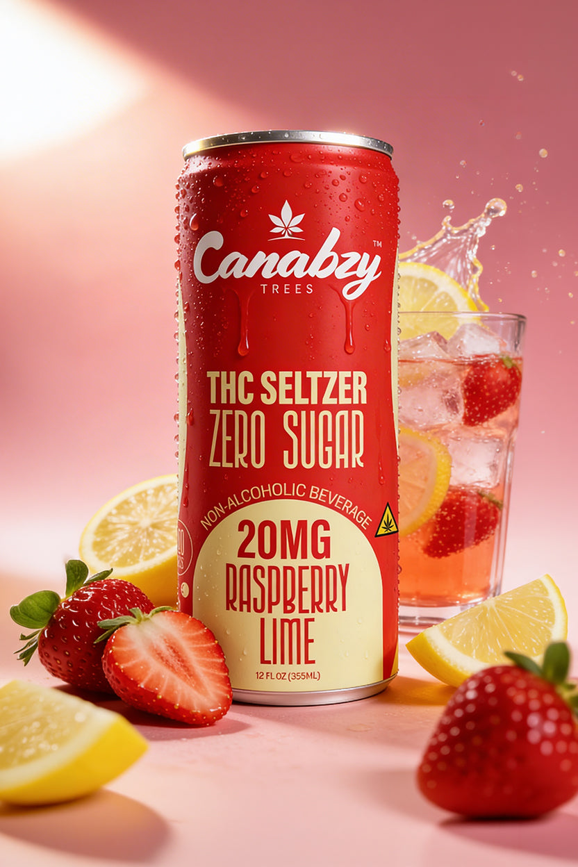 Raspberry Lime 20mg THC Seltzer